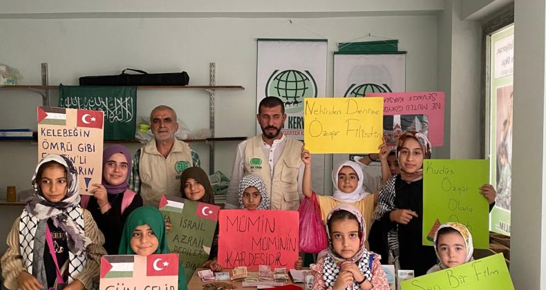 HARÇLIKLARINI GAZZE`DEKİ ÇOCUKLARA GÖNDERDİLER
