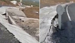 193 MİLYONLUK YOL YİNE ÇÖKTÜ